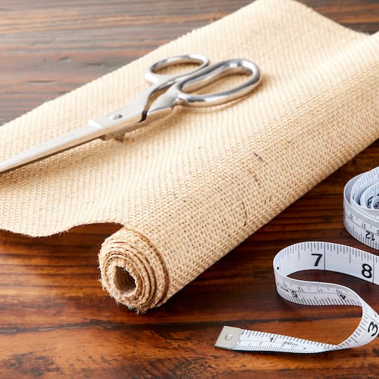 12 Pack: Natural Laminated Burlap Fabric Roll by Loops & Threads®